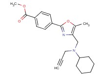 methyl 4-(4-{[cyclohexyl(2-propyn-1-yl)amino]methyl}-5-methyl-1,3-oxazol-2-yl)benzoate
