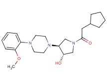 (3S*,4S*)-1-(cyclopentylacetyl)-4-[4-(2-methoxyphenyl)-1-piperazinyl]-3-pyrrolidinol
