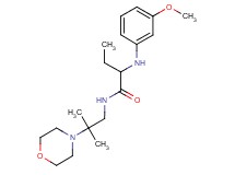 2-[(3-methoxyphenyl)amino]-N-(2-methyl-2-morpholin-4-ylpropyl)butanamide