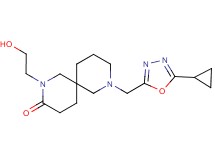 8-[(5-cyclopropyl-1,3,4-oxadiazol-2-yl)methyl]-2-(2-hydroxyethyl)-2,8-diazaspiro[5.5]undecan-3-one