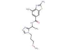 2-amino-N-{1-[4-(3-methoxypropyl)-4H-1,2,4-triazol-3-yl]ethyl}-4-methyl-1,3-benzothiazole-6-carboxamide
