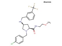 (4S)-1-(4-chlorobenzyl)-N-(2-methoxyethyl)-4-{[3-(trifluoromethyl)benzyl]amino}-L-prolinamide