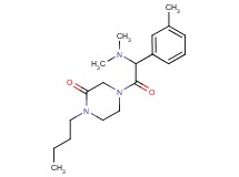 1-butyl-4-[(dimethylamino)(3-methylphenyl)acetyl]-2-piperazinone