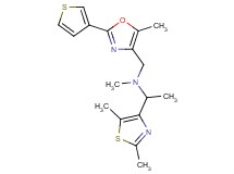 1-(2,5-dimethyl-1,3-thiazol-4-yl)-N-methyl-N-{[5-methyl-2-(3-thienyl)-1,3-oxazol-4-yl]methyl}ethanamine