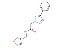 N-(3-isoxazolylmethyl)-2-(5-phenyl-2H-tetrazol-2-yl)acetamide