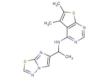 N-(1-imidazo[2,1-b][1,3,4]thiadiazol-6-ylethyl)-5,6-dimethylthieno[2,3-d]pyrimidin-4-amine