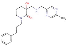 3-hydroxy-3-({[(5-methylpyrazin-2-yl)methyl]amino}methyl)-1-(3-phenylpropyl)piperidin-2-one