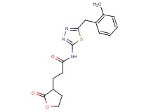 N-[5-(2-methylbenzyl)-1,3,4-thiadiazol-2-yl]-3-(2-oxotetrahydrofuran-3-yl)propanamide