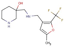 3-[({[5-methyl-2-(trifluoromethyl)-3-furyl]methyl}amino)methyl]-3-piperidinol dihydrochloride