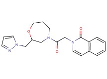 2-{2-oxo-2-[2-(1H-pyrazol-1-ylmethyl)-1,4-oxazepan-4-yl]ethyl}isoquinolin-1(2H)-one