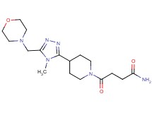 4-{4-[4-methyl-5-(morpholin-4-ylmethyl)-4H-1,2,4-triazol-3-yl]piperidin-1-yl}-4-oxobutanamide