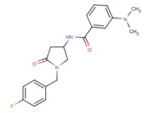 3-(dimethylamino)-N-[1-(4-fluorobenzyl)-5-oxo-3-pyrrolidinyl]benzamide