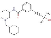 N-[1-(cyclohexylmethyl)-3-piperidinyl]-3-(3-hydroxy-3-methyl-1-butyn-1-yl)benzamide