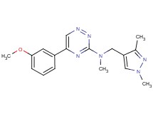 N-[(1,3-dimethyl-1H-pyrazol-4-yl)methyl]-5-(3-methoxyphenyl)-N-methyl-1,2,4-triazin-3-amine