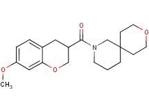2-[(7-methoxy-3,4-dihydro-2H-chromen-3-yl)carbonyl]-9-oxa-2-azaspiro[5.5]undecane