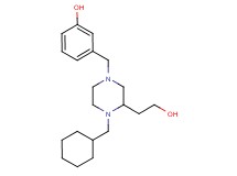 3-{[4-(cyclohexylmethyl)-3-(2-hydroxyethyl)-1-piperazinyl]methyl}phenol