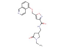 N-[(1-ethyl-5-oxo-3-pyrrolidinyl)methyl]-5-[(5-isoquinolinyloxy)methyl]-3-isoxazolecarboxamide