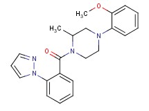 4-(2-methoxyphenyl)-2-methyl-1-[2-(1H-pyrazol-1-yl)benzoyl]piperazine