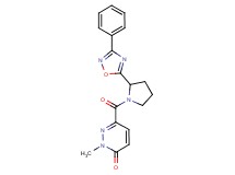 2-methyl-6-{[2-(3-phenyl-1,2,4-oxadiazol-5-yl)-1-pyrrolidinyl]carbonyl}-3(2H)-pyridazinone