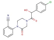 2-{4-[(4-chlorophenyl)(hydroxy)acetyl]-2-oxo-1-piperazinyl}benzonitrile