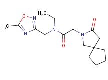N-ethyl-N-[(5-methyl-1,2,4-oxadiazol-3-yl)methyl]-2-(3-oxo-2-azaspiro[4.4]non-2-yl)acetamide