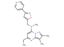 5-ethyl-N,2,3-trimethyl-N-{[3-(4-pyridinyl)-5-isoxazolyl]methyl}pyrazolo[1,5-a]pyrimidin-7-amine