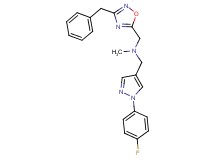 1-(3-benzyl-1,2,4-oxadiazol-5-yl)-N-{[1-(4-fluorophenyl)-1H-pyrazol-4-yl]methyl}-N-methylmethanamine