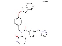 N-[4-(2,3-dihydro-1H-inden-2-yloxy)benzyl]-N-[(3S)-2-oxo-3-azepanyl]-3-(1H-pyrazol-1-ylmethyl)benzamide