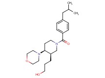 3-[(3R*,4S*)-1-(4-isobutylbenzoyl)-4-morpholin-4-ylpiperidin-3-yl]propan-1-ol