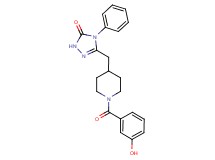 5-{[1-(3-hydroxybenzoyl)piperidin-4-yl]methyl}-4-phenyl-2,4-dihydro-3H-1,2,4-triazol-3-one