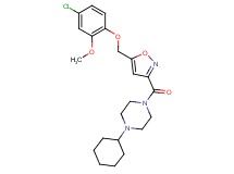 1-({5-[(4-chloro-2-methoxyphenoxy)methyl]-3-isoxazolyl}carbonyl)-4-cyclohexylpiperazine