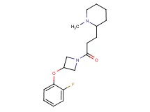2-{3-[3-(2-fluorophenoxy)-1-azetidinyl]-3-oxopropyl}-1-methylpiperidine
