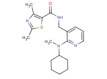 N-({2-[cyclohexyl(methyl)amino]-3-pyridinyl}methyl)-2,4-dimethyl-1,3-thiazole-5-carboxamide