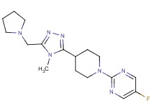 5-fluoro-2-{4-[4-methyl-5-(pyrrolidin-1-ylmethyl)-4H-1,2,4-triazol-3-yl]piperidin-1-yl}pyrimidine