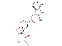 5-[(7-fluoro-2-methyl-1H-indol-3-yl)acetyl]-N,N-dimethyl-4,5,6,7-tetrahydroisoxazolo[4,5-c]pyridine-3-carboxamide
