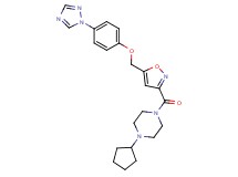 1-cyclopentyl-4-[(5-{[4-(1H-1,2,4-triazol-1-yl)phenoxy]methyl}-3-isoxazolyl)carbonyl]piperazine