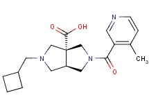 (3aR*,6aR*)-2-(cyclobutylmethyl)-5-[(4-methyl-3-pyridinyl)carbonyl]hexahydropyrrolo[3,4-c]pyrrole-3a(1H)-carboxylic acid