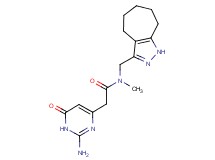 2-(2-amino-6-oxo-1,6-dihydropyrimidin-4-yl)-N-(1,4,5,6,7,8-hexahydrocyclohepta[c]pyrazol-3-ylmethyl)-N-methylacetamide