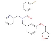 3-fluoro-N-(2-pyridinylmethyl)-N-[3-(tetrahydro-3-furanylmethoxy)benzyl]benzamide