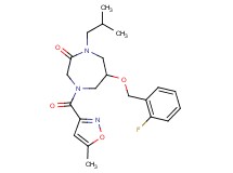 6-[(2-fluorobenzyl)oxy]-1-isobutyl-4-[(5-methyl-3-isoxazolyl)carbonyl]-1,4-diazepan-2-one