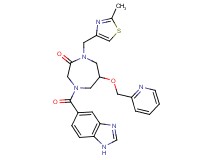 4-(1H-benzimidazol-5-ylcarbonyl)-1-[(2-methyl-1,3-thiazol-4-yl)methyl]-6-(2-pyridinylmethoxy)-1,4-diazepan-2-one