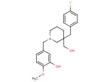 5-{[3-(4-fluorobenzyl)-3-(hydroxymethyl)-1-piperidinyl]methyl}-2-methoxyphenol