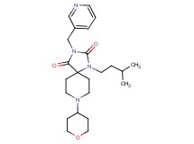 1-(3-methylbutyl)-3-(3-pyridinylmethyl)-8-(tetrahydro-2H-pyran-4-yl)-1,3,8-triazaspiro[4.5]decane-2,4-dione