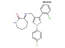 (3S)-3-({[3-(2-chlorophenyl)-1-(4-fluorophenyl)-1H-pyrazol-4-yl]methyl}amino)-2-azepanone