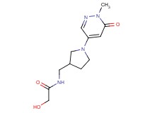 2-hydroxy-N-{[1-(1-methyl-6-oxo-1,6-dihydro-4-pyridazinyl)-3-pyrrolidinyl]methyl}acetamide