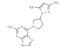 6-[3-(3,5-dimethyl-1H-pyrazol-1-yl)-1-pyrrolidinyl]-9H-purin-2-amine