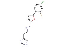 N-{[5-(4-chloro-2-fluorophenyl)-2-furyl]methyl}-2-(1H-imidazol-4-yl)ethanamine