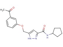 5-[(3-acetylphenoxy)methyl]-N-cyclopentyl-1H-pyrazole-3-carboxamide