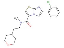 6-(2-chlorophenyl)-N-methyl-N-[2-(tetrahydro-2H-pyran-4-yl)ethyl]imidazo[2,1-b][1,3]thiazole-3-carboxamide