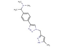 N,N-dimethyl-1-(4-{1-[(5-methyl-1H-pyrazol-3-yl)methyl]-1H-1,2,3-triazol-4-yl}phenyl)ethanamine